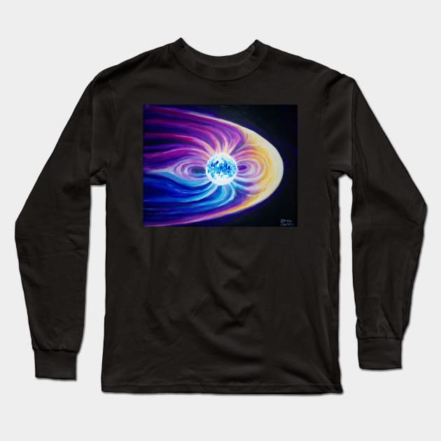 Magnetosphere Long Sleeve T-Shirt by CORinAZONe